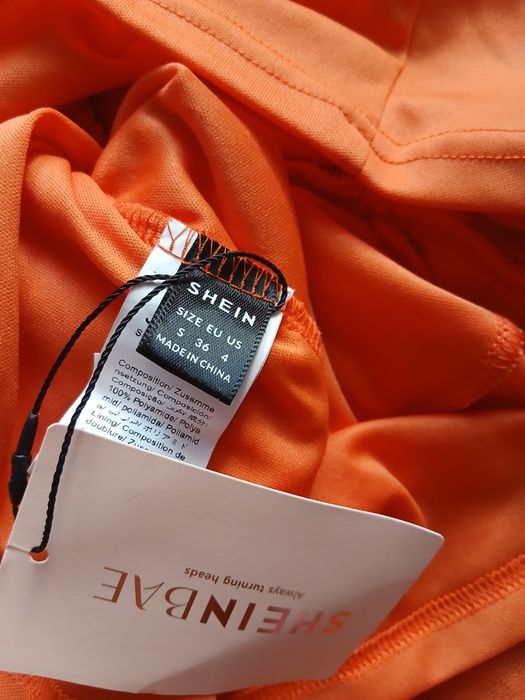 Pomarańczowa sukienka shein S nowa z metką