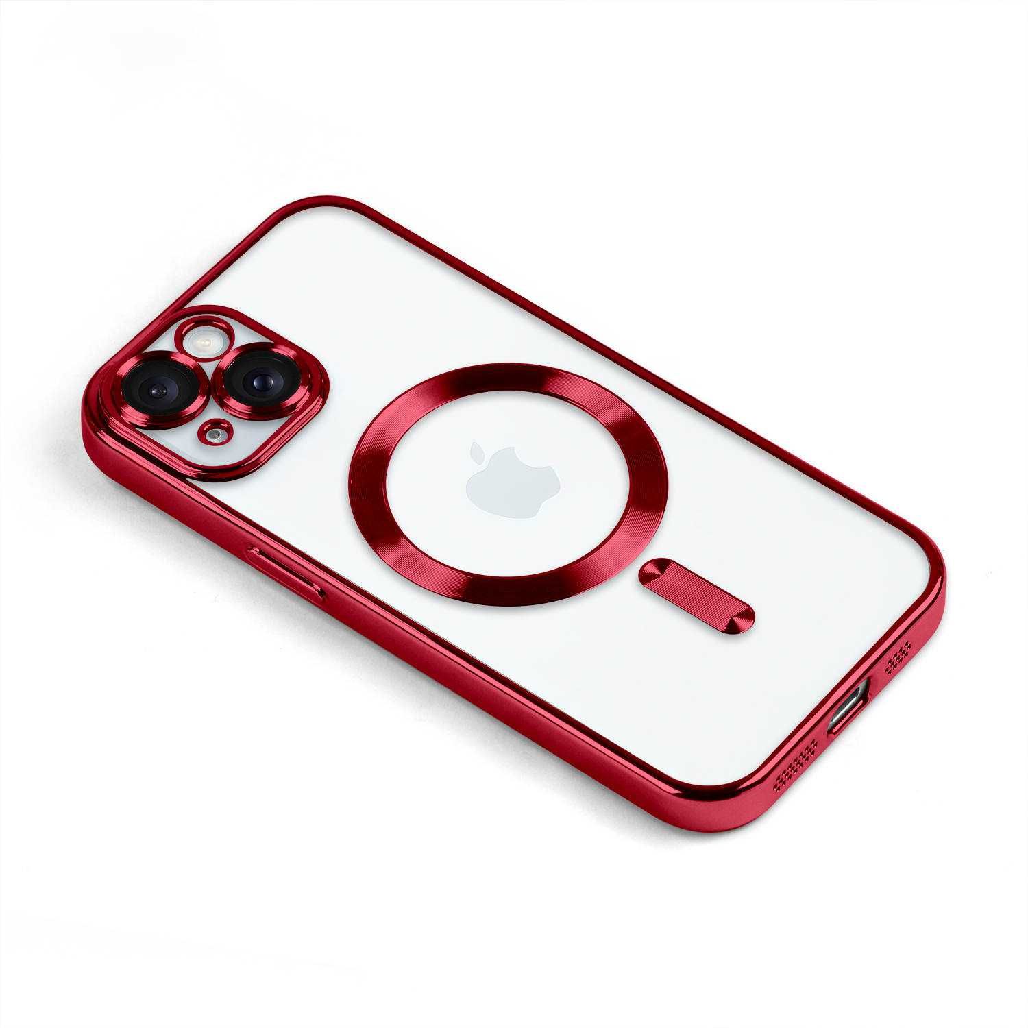 Etui do Iphone 13/14/15 Plus Pro Max Magsafe Plecki Obudowa Czerwony