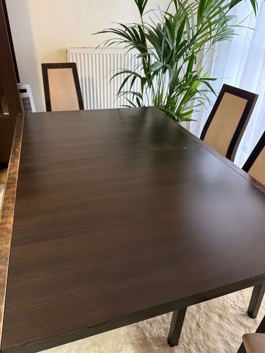 Stół ciemny 80 na 120 cm rozkładany