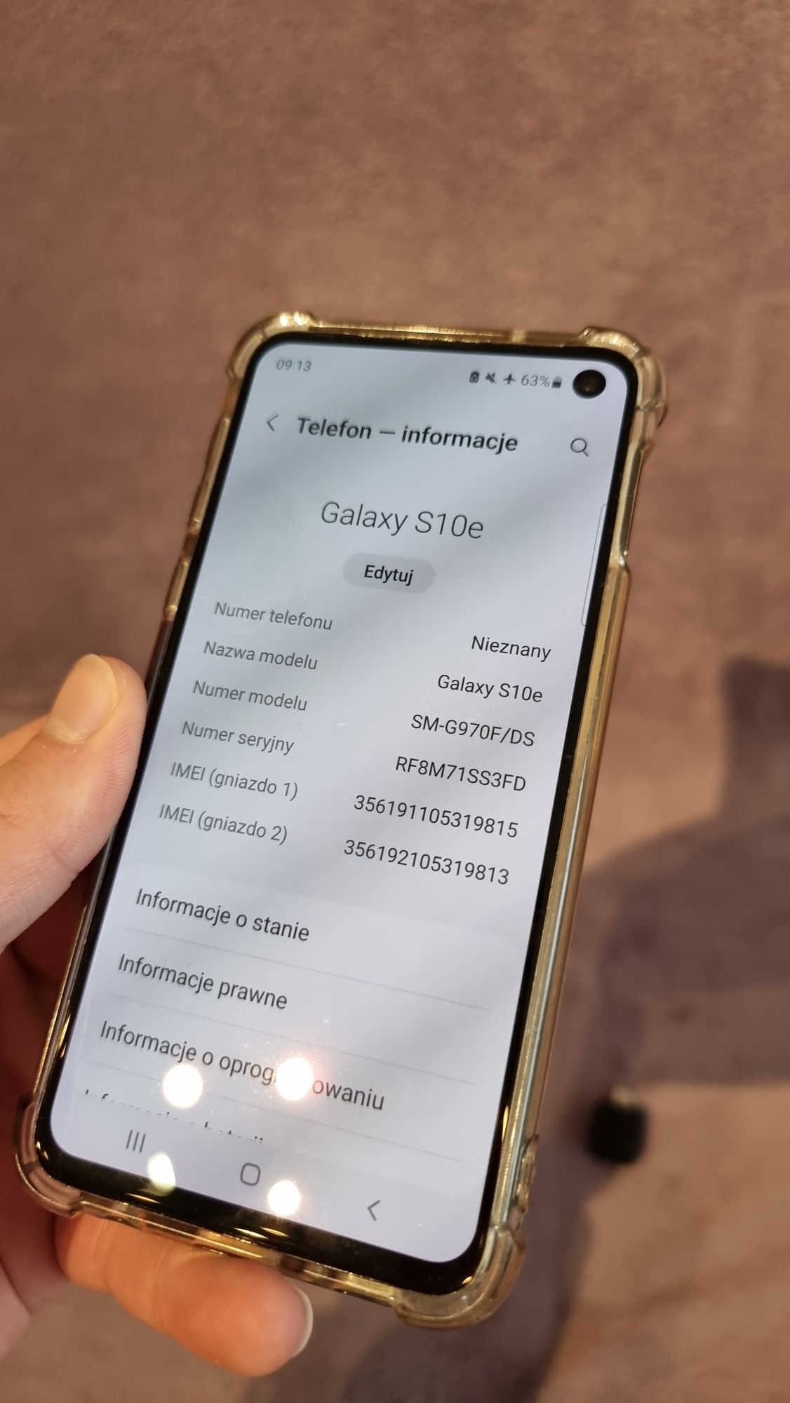 Samsung Galaxy S10e Dual SIM w dobrym stanie