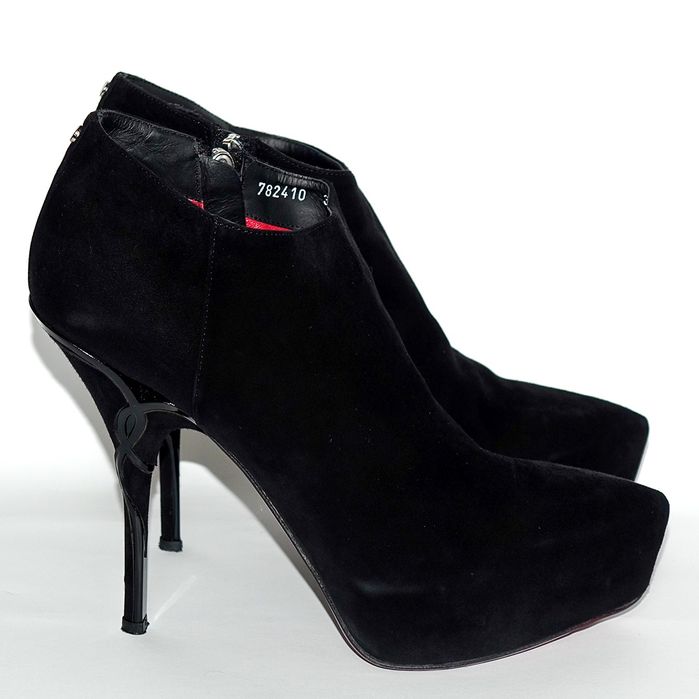 Cesare Paciotti Италия ботильоны на шпильке р.38,5 женские туфли замша