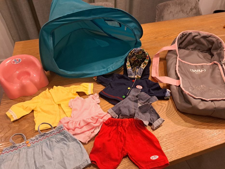 Baby born namiot nosidełko ubranka nocnik