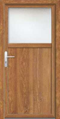 Drzwi PCV Zewnętrzne 100 x 210 Drzwi PCV Złoty Dąb Drzwi od Ręki