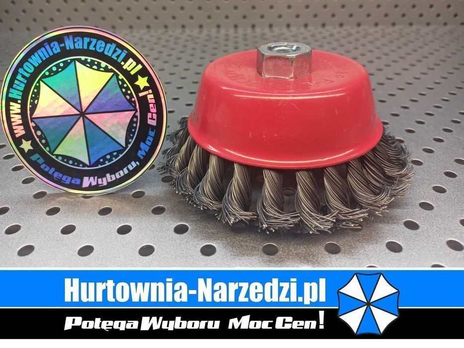 Szczotka druciana 125mm M14 czołowa  drut skręcany