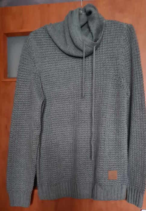 John Baner sweter z szalowym kołnierzem,golfem roz S