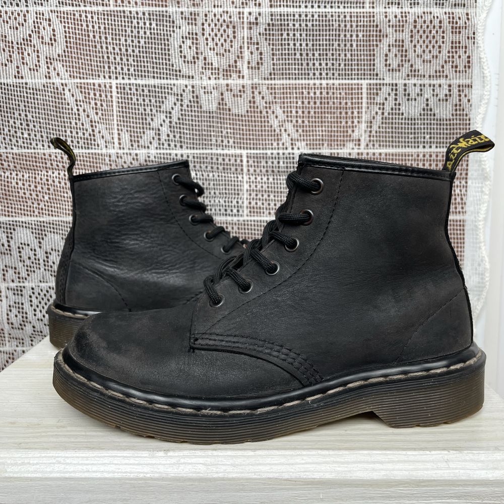 Винтажные черные ботинки Dr Martens 90s made in england swear destroy