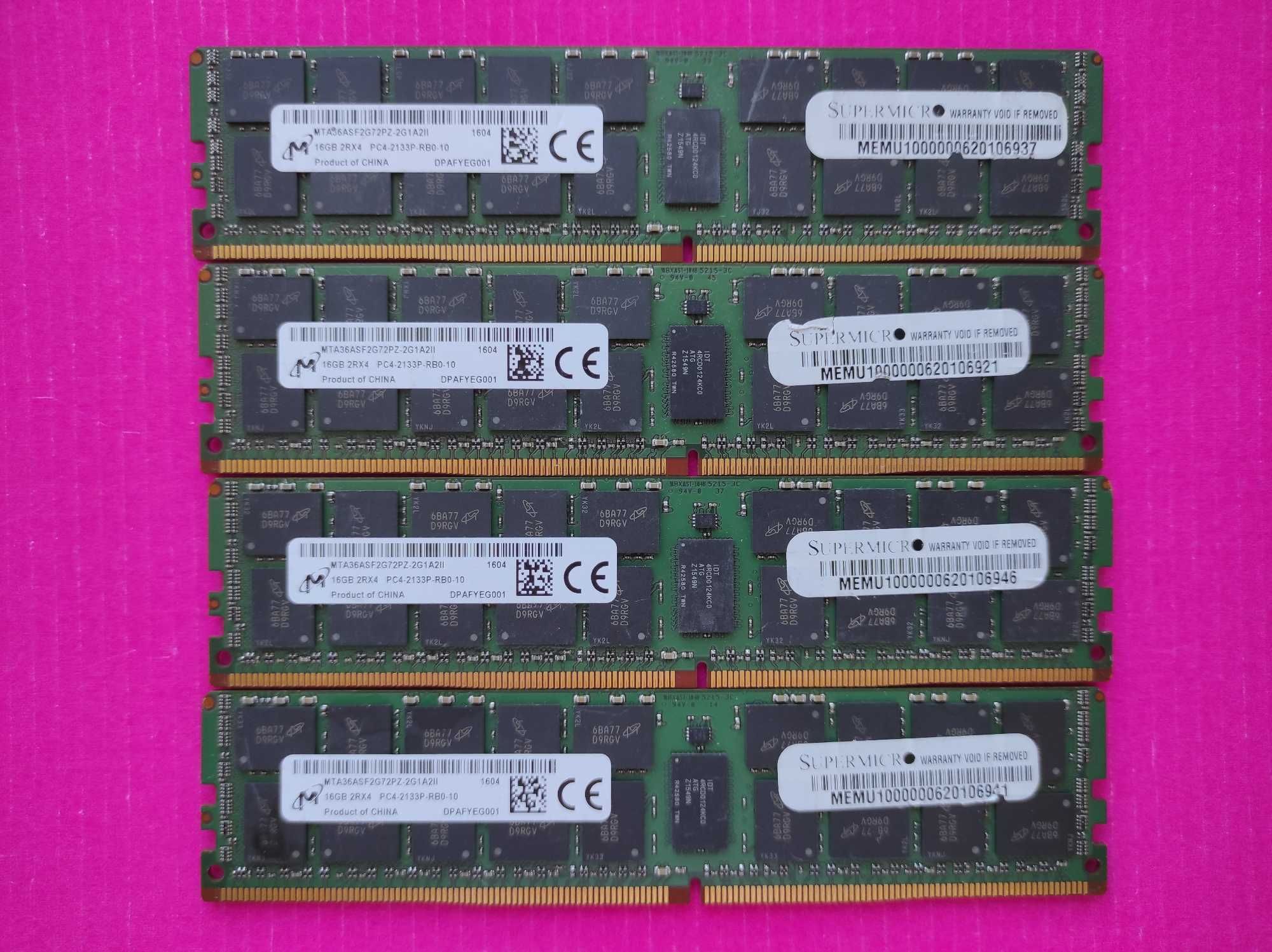 Micron 16GB ECC DDR4 2133 PC4-17000R Reg серверная
