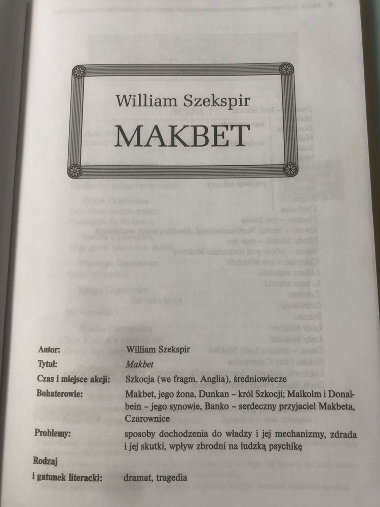 Książka Makbet William Szekspir