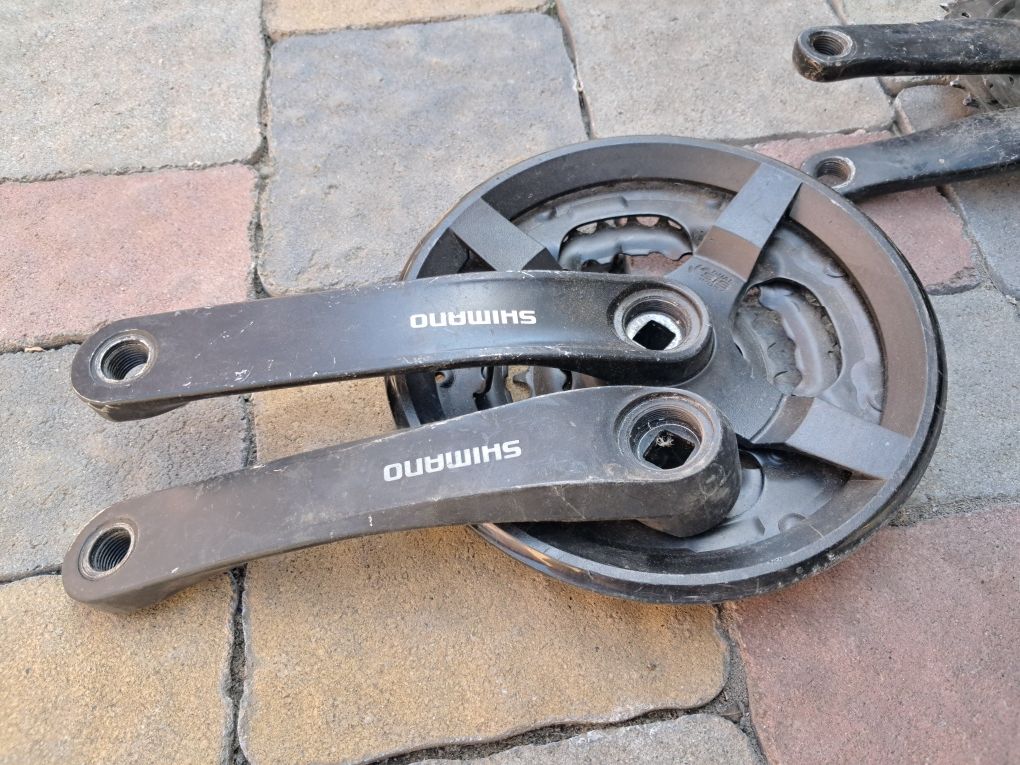Система шатунів Shimano, шатуни, передня зірка під квадрат