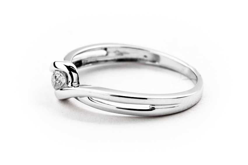 Lśniący Złoty Pierścionek - 14K - 1,71g - DIAMENT - Kraków