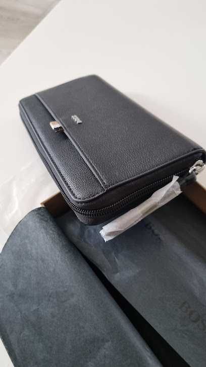 Hugo Boss Addison Portfel eleganckie pudełko, Czarny, damski, prezent