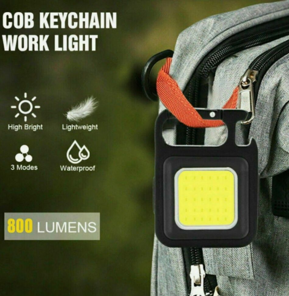 Портативный фонарик 500mAh /F05-пластик COB Rechargeable Keychain Ligt