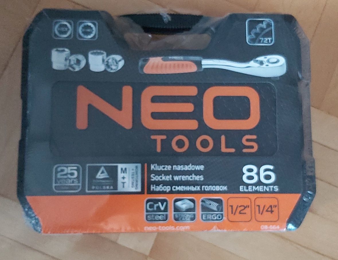 Neo Tools zestaw kluczy nasadowych 86el