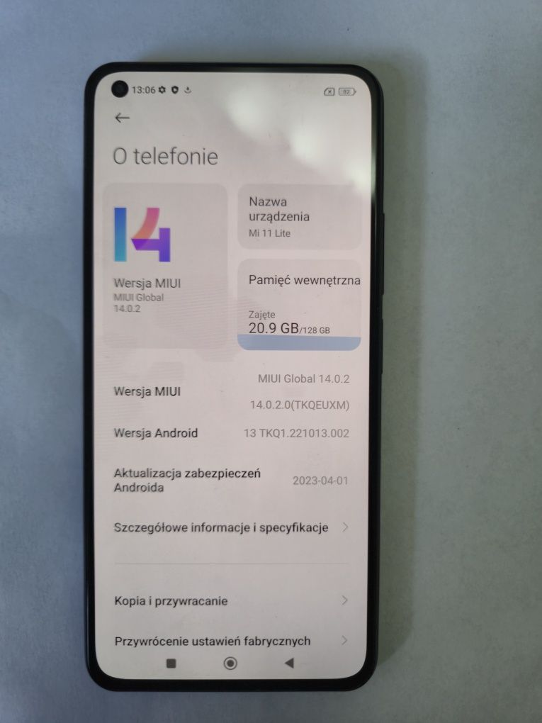 Xiaomi Mi 11 Lite
Stan: Bardzo dobry / Idealny (zazn
