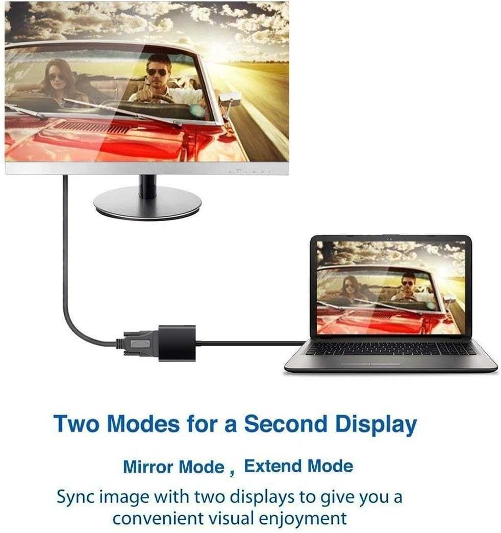 Adapter USB 3.0 na VGA, konwerter adapterów wideo USB na VGA SPC537