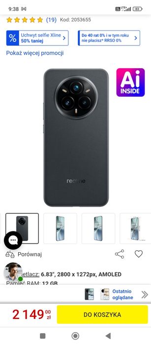 Smartfon REALME 14 Pro+ 5G 12/512GB 6.83" 120Hz Szary