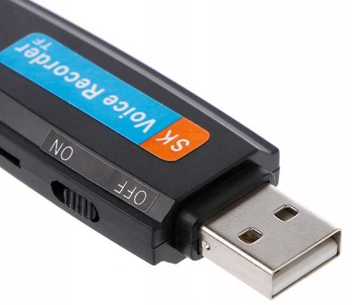 Dyktafon cyfrowy Pendrive microSD podsłuch szpieg * Video-Play