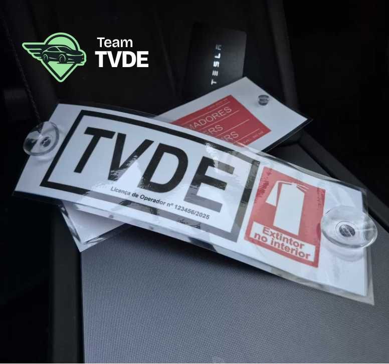 Dístico TVDE na zona Seixal - TEAM TVDE