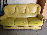 Продаю розкладний диван (натуральна кожа) шкіра