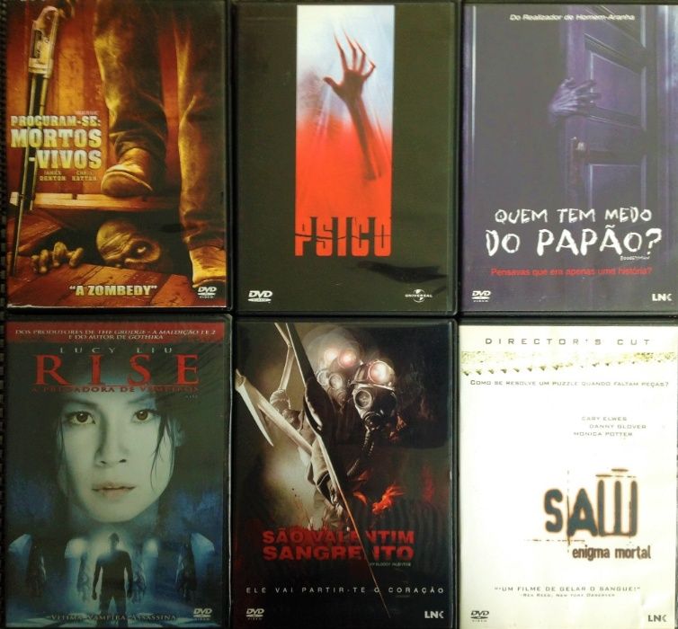 36 DVDs - TERROR - Raros - Muito Bom  Estado