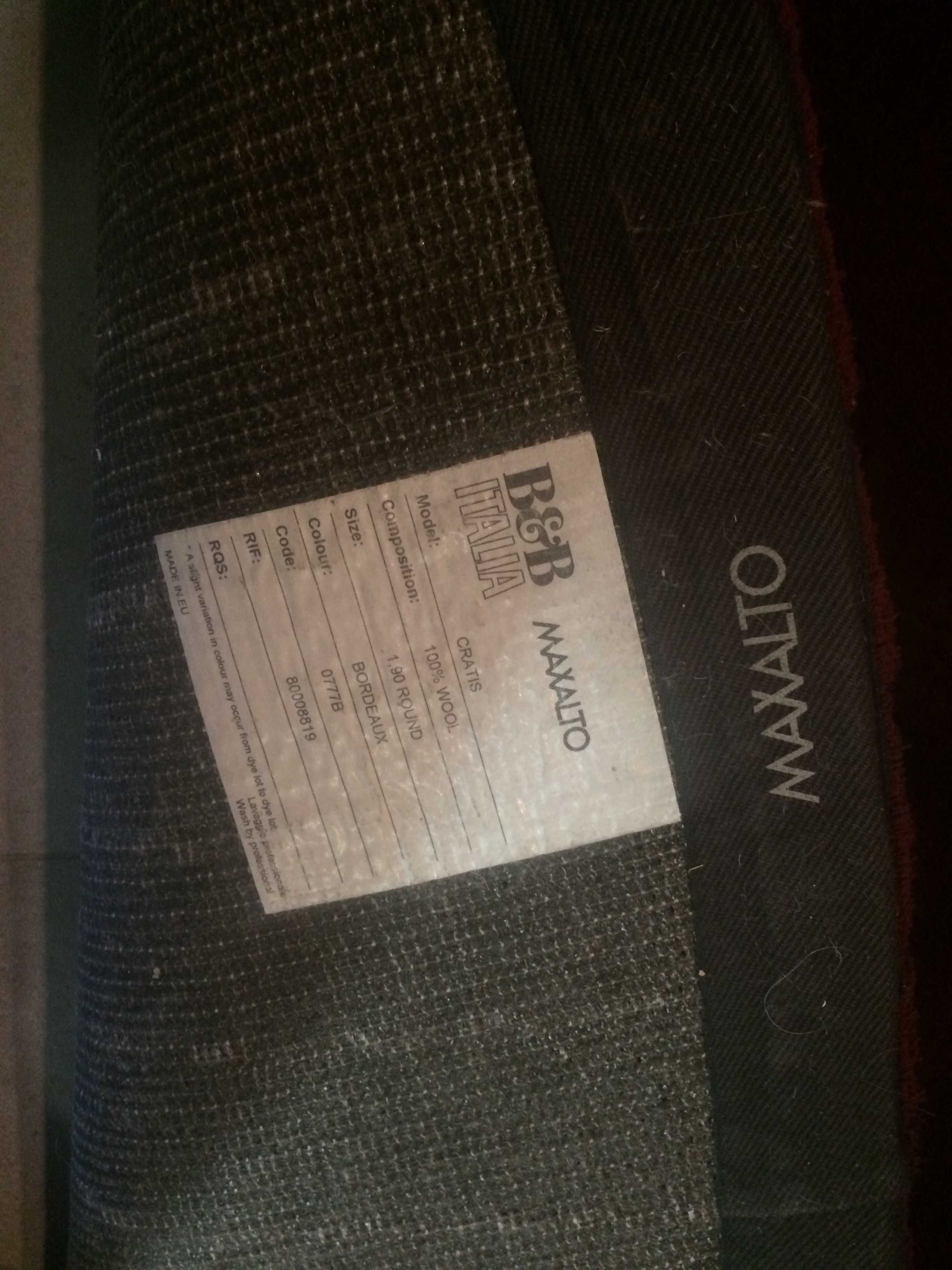 Новый ковер Maxalto B&B Italia 190см Mohair wool новозеландская шерсть