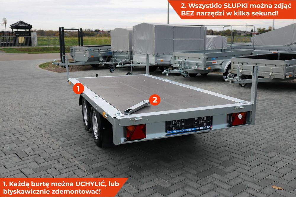 Przyczepa z hamulcem DMC 1300 1.3 Neptun Nordica 302x151x40 GN274