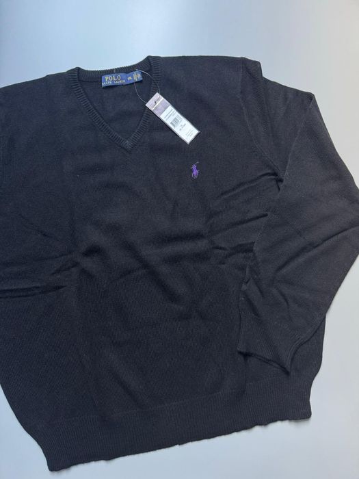 Nowy Oryginalny Sweter Męski Wełniany POLO RALPH LAUREN Czarny XXL