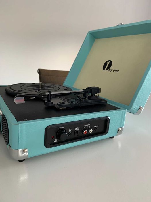 Vinil Vintage "1 by one" Azul-Turquesa - Novo na caixa