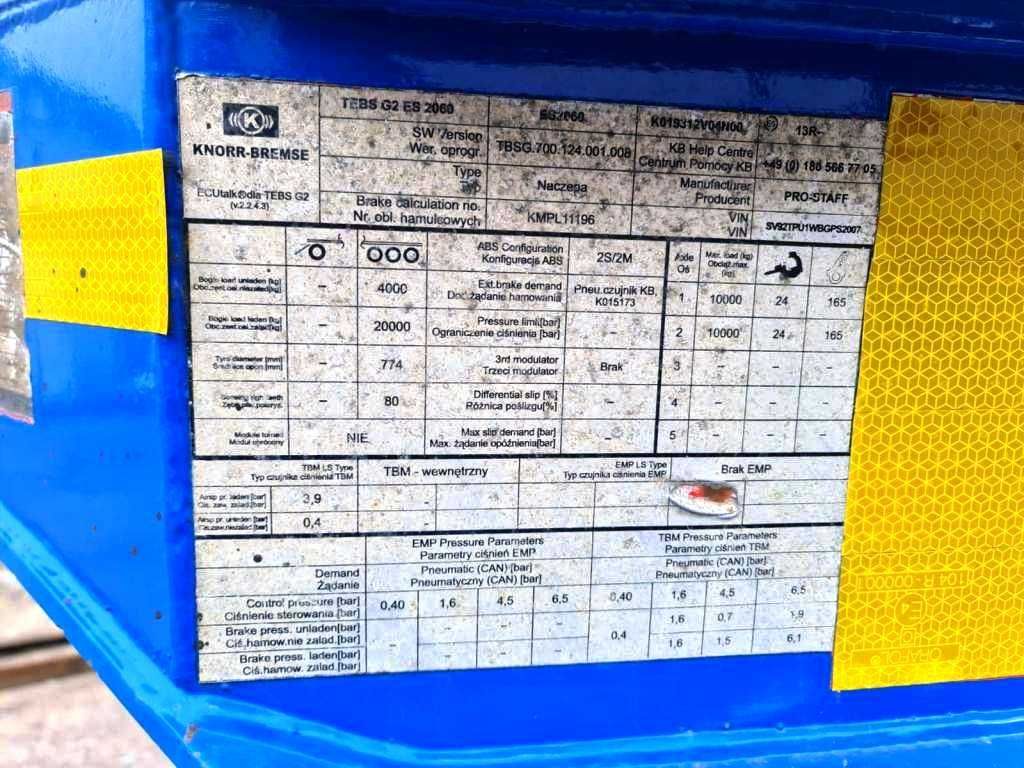 Naczepa tiefbett 2oś rozciągana, rozpinana - PRO-STAFF (DEMARKO)