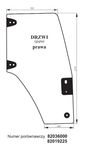 Szyba drzwi Case MXM 120, 130, 135, 140, 150, 155, 165, 175, ACX119i