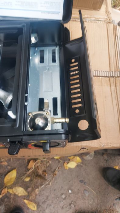 Печка газова туристична з металокераміки та адаптером