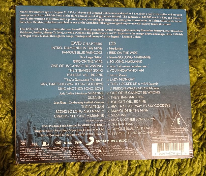 Cd/dvd Leonard Cohen Live