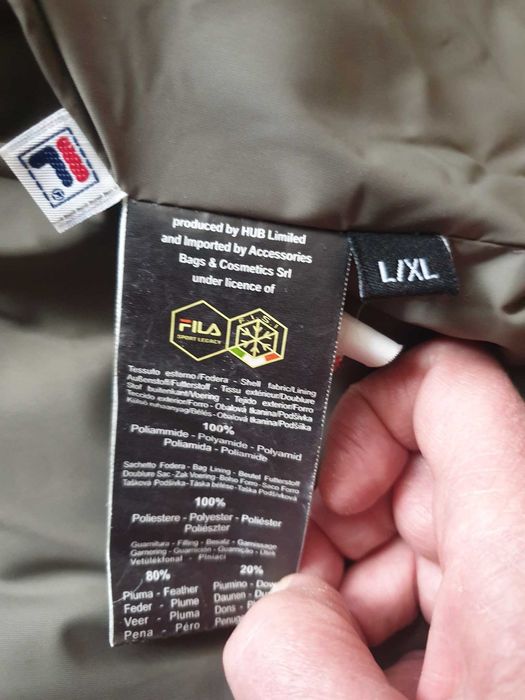 Kurtka męska puchowa Fila L/XL dwa w jednym