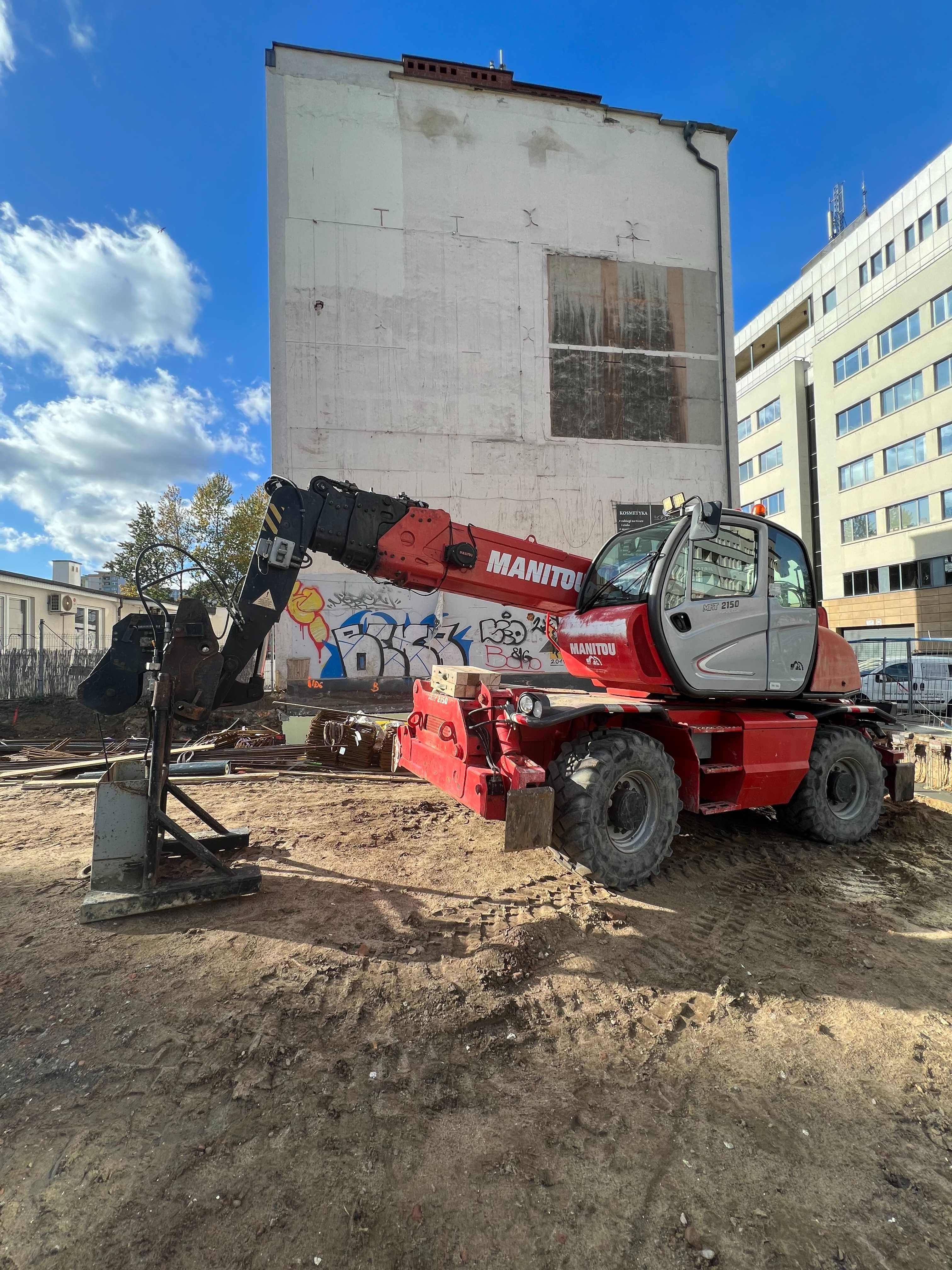 Usługi koparko-ładowarką, minikoparką, manitou, HDS