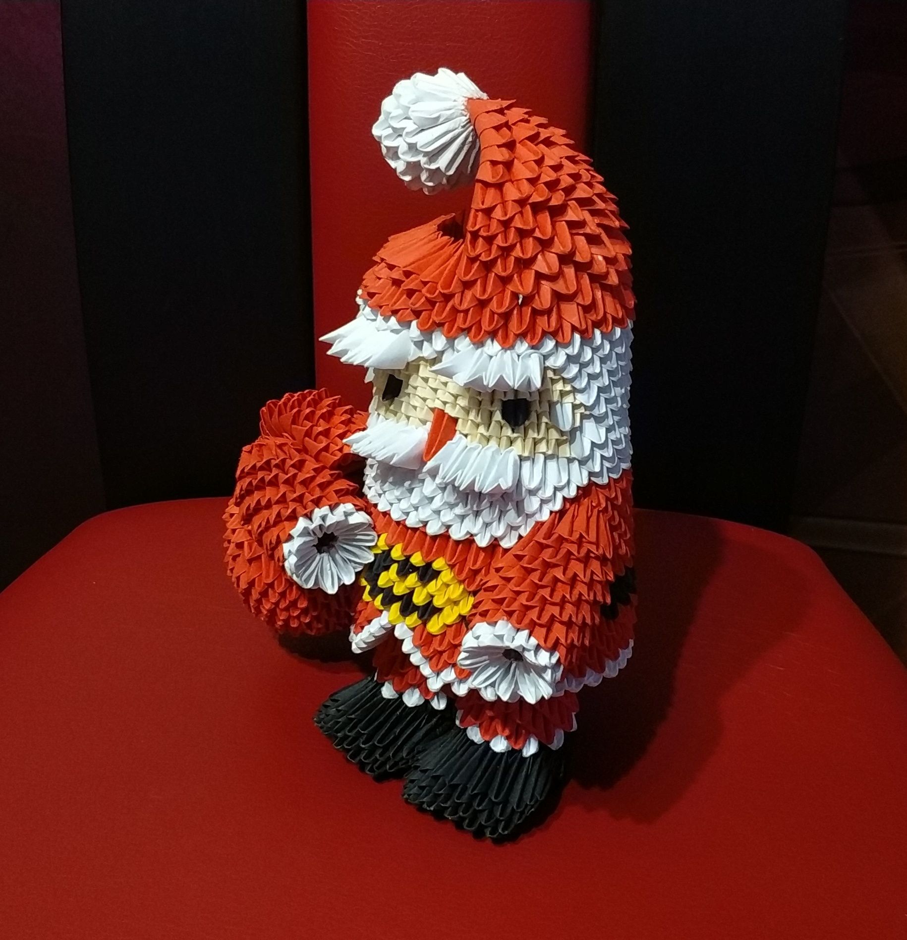 Mikołaj origami modułowe 3d