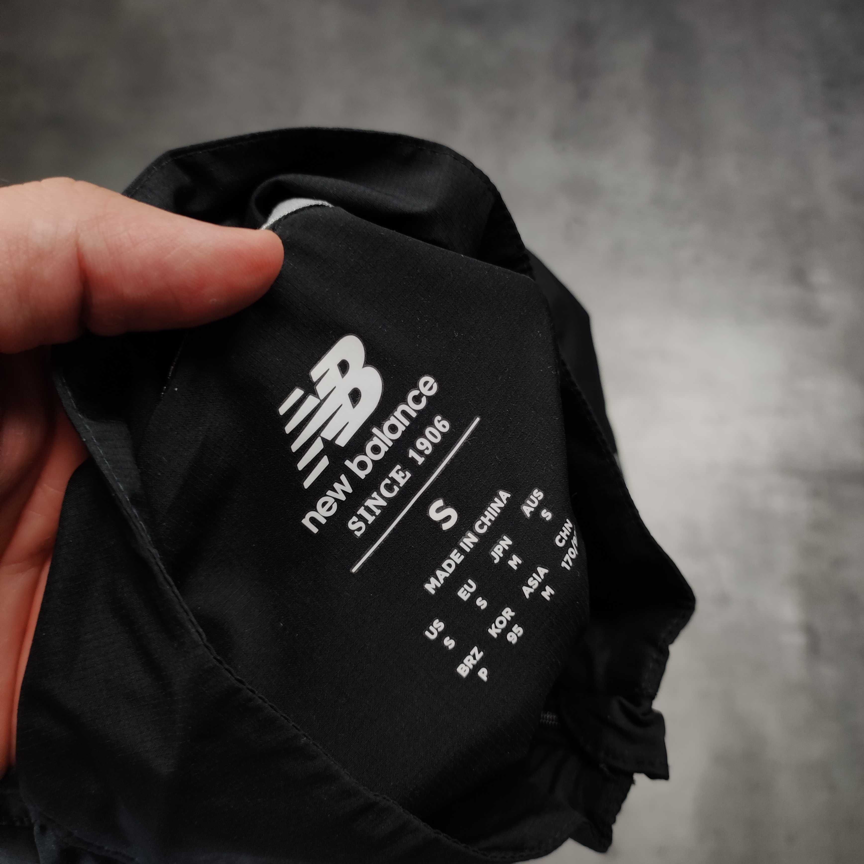MĘSKA Kurtka Lekka Wiatrówka Bieganie Sportowa New Balance Małe Logo
