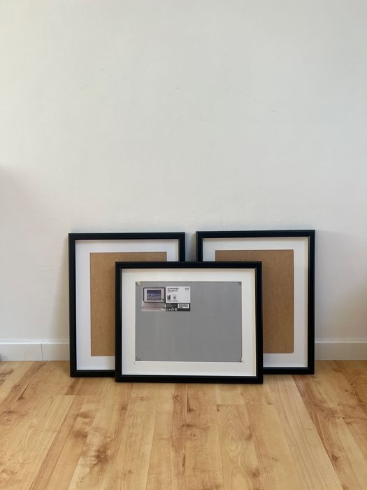 3 sztuki ramka na zdjęcia ramka czarna Ikea Gunnabo 40x50