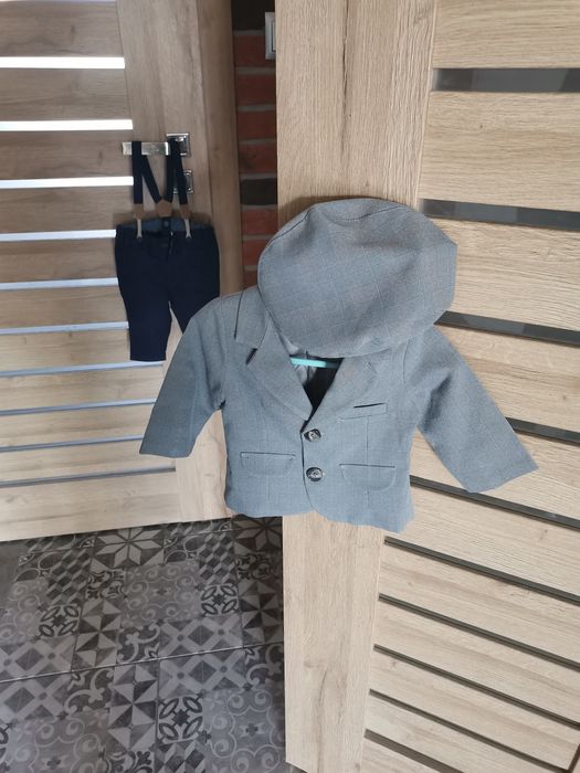 Komplet + przebranie  marynarka spodnie kamizelka buty koszula 74-80 +