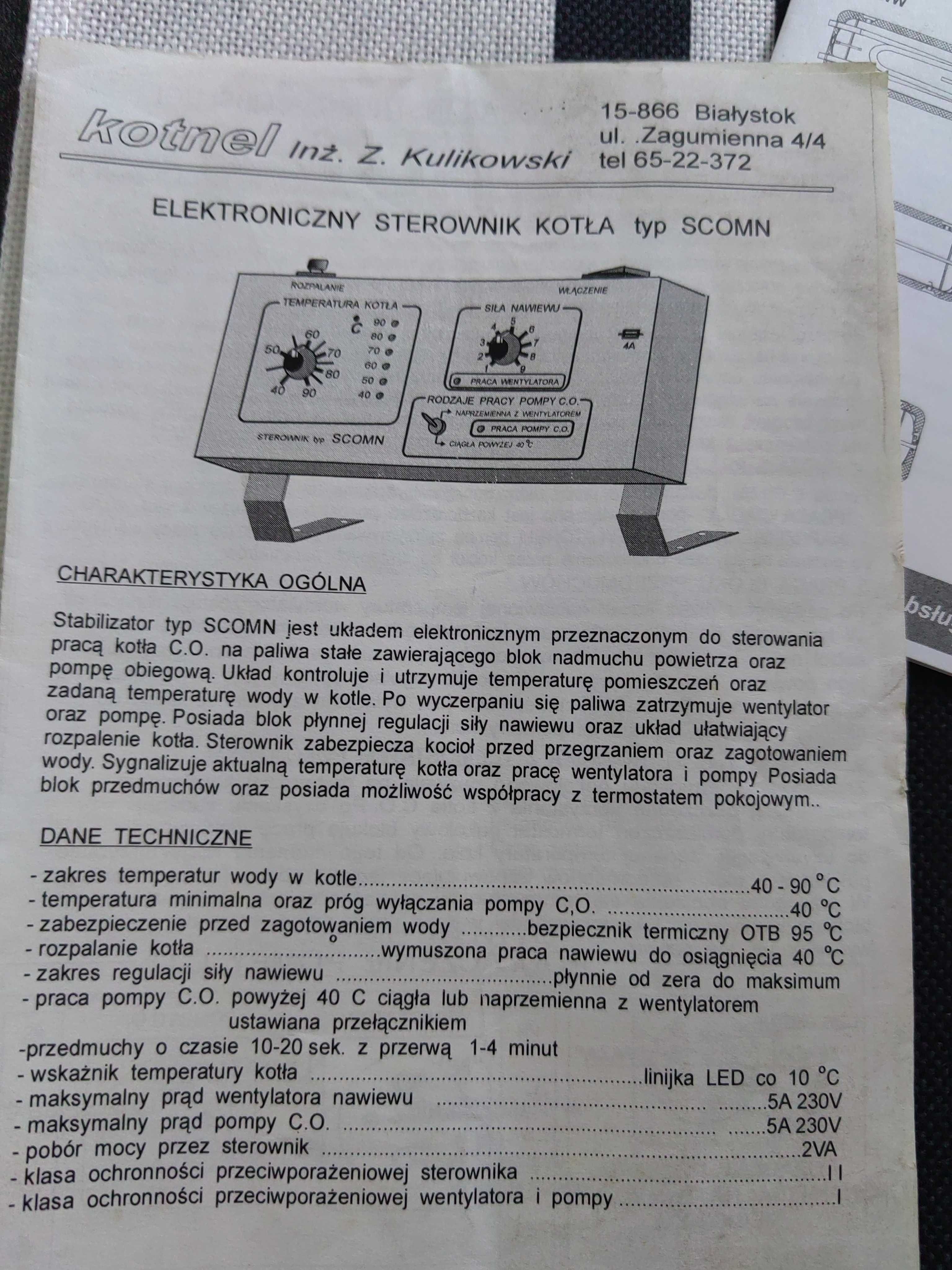 Sterownik Kotła typ SCOMN JK