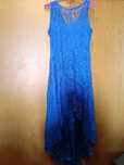 Vestido para festas tamanho único em renda cor azulão