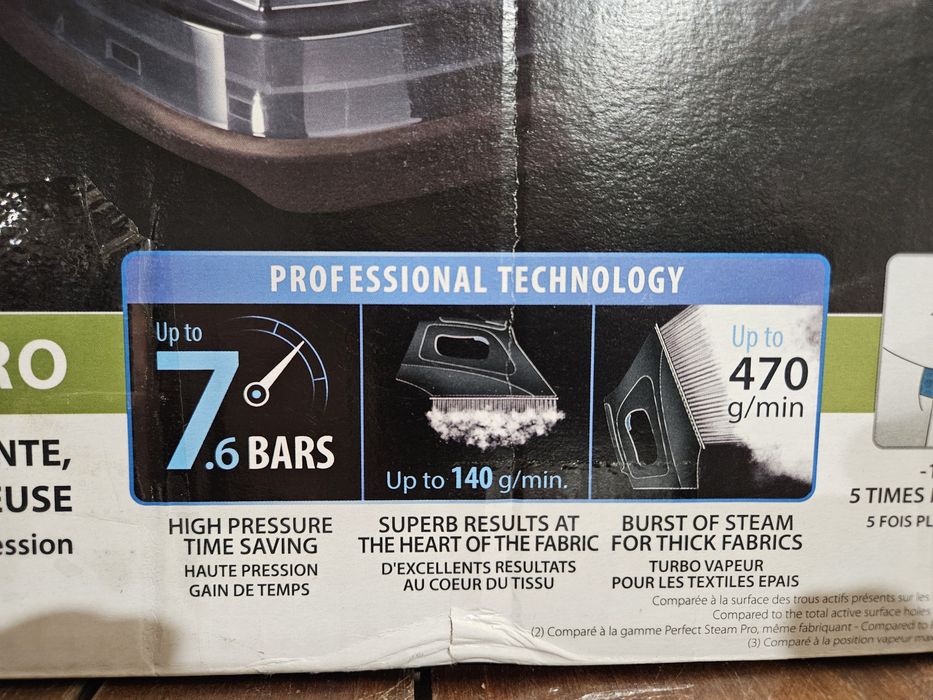 Ferro com Caldeira ROWENTA 7.6bar - 470 g/min - Novo c/garantia