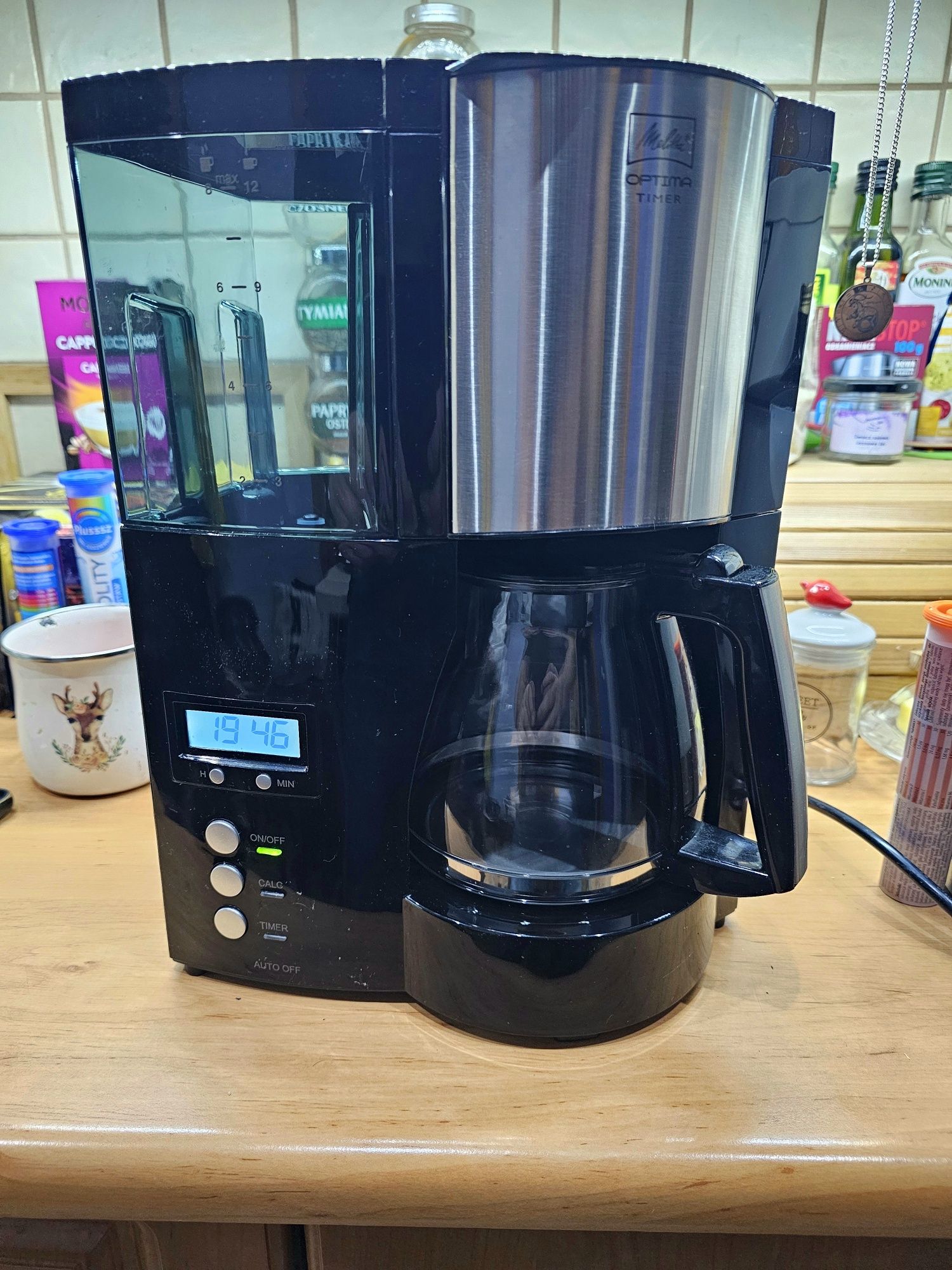 Ekspres przelewowy Melitta model 100801 czarny,  pojemność dzbanka 1 L