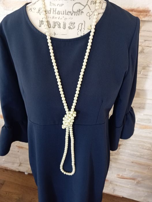 Granatowa sukienka Blu Orchid Włochy r. M.   W.B.M.