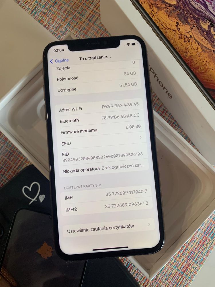 iPhone XS 64GB złoty