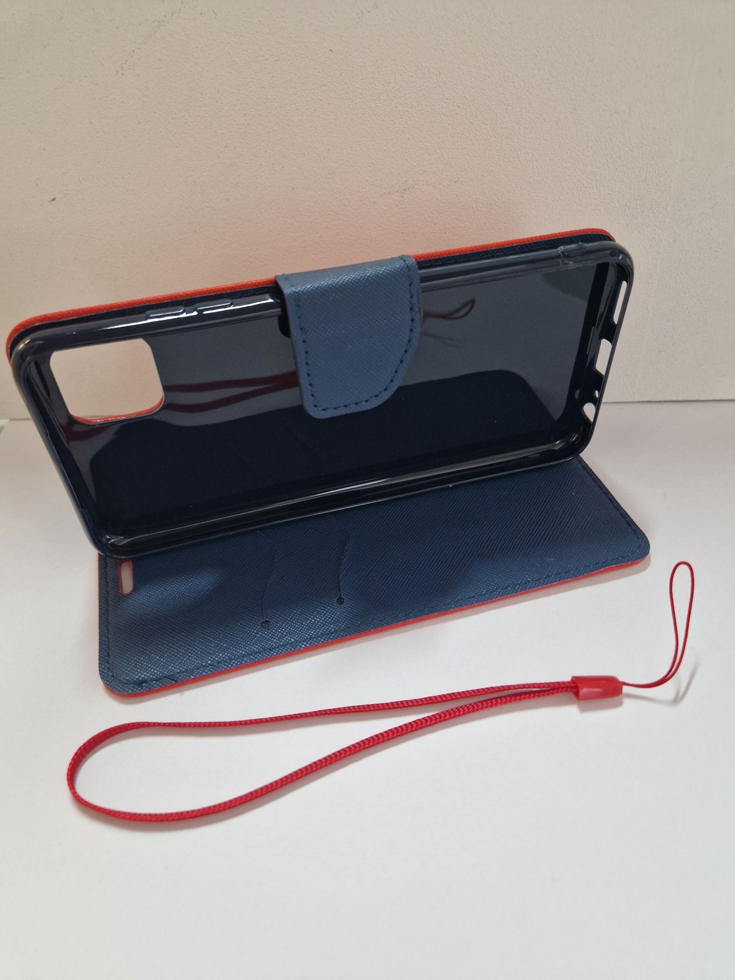 Kabura Fancy do Samsung Galaxy A22 5G czerwono-granatowa