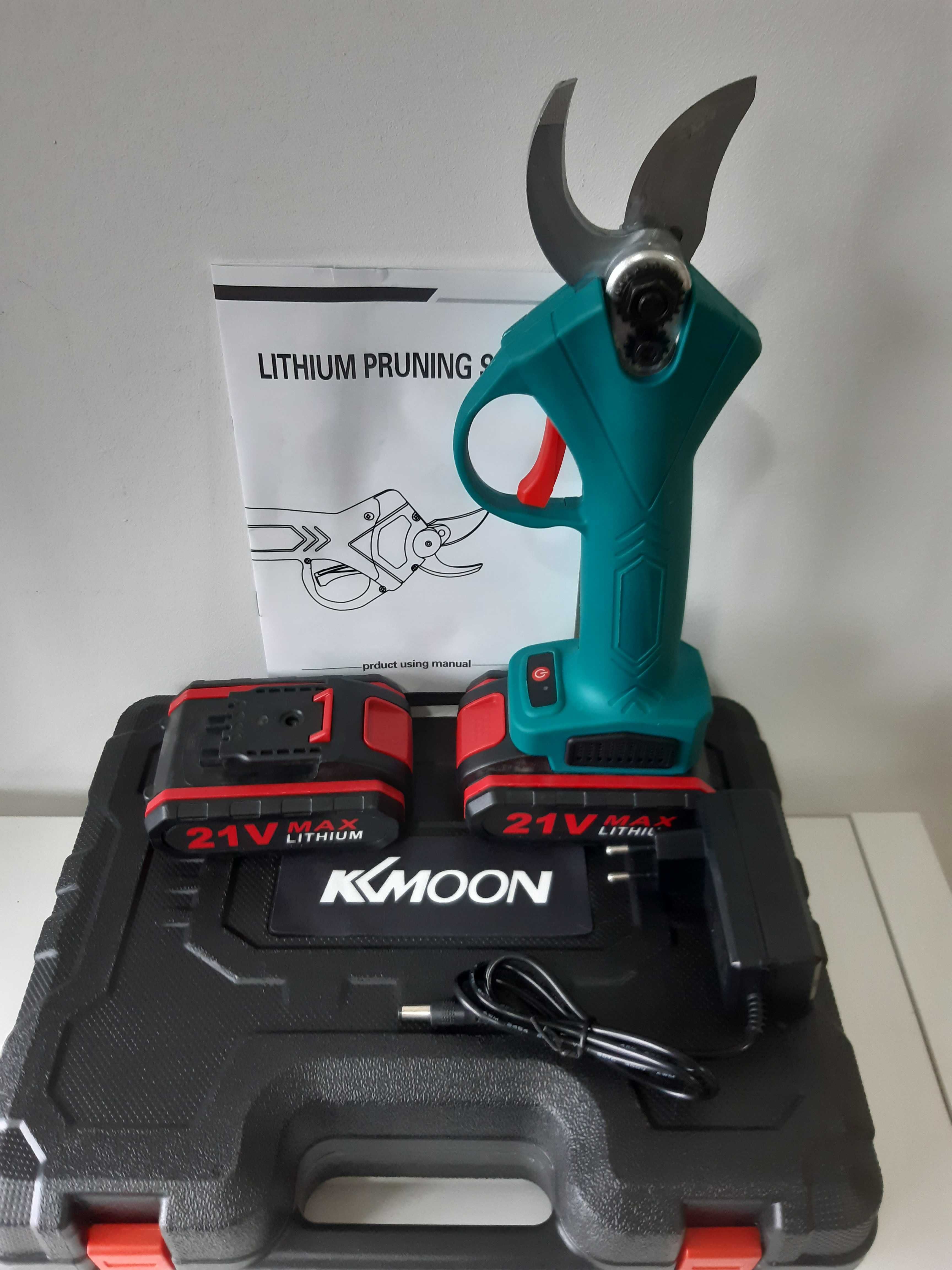 Tesoura Podar Elétrica KKMOON 800W / 2 Baterias 21V 2000mAh (NOVO)