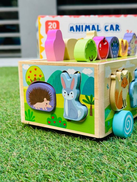 Деревʼяна каталка-сортер «Тваринки»