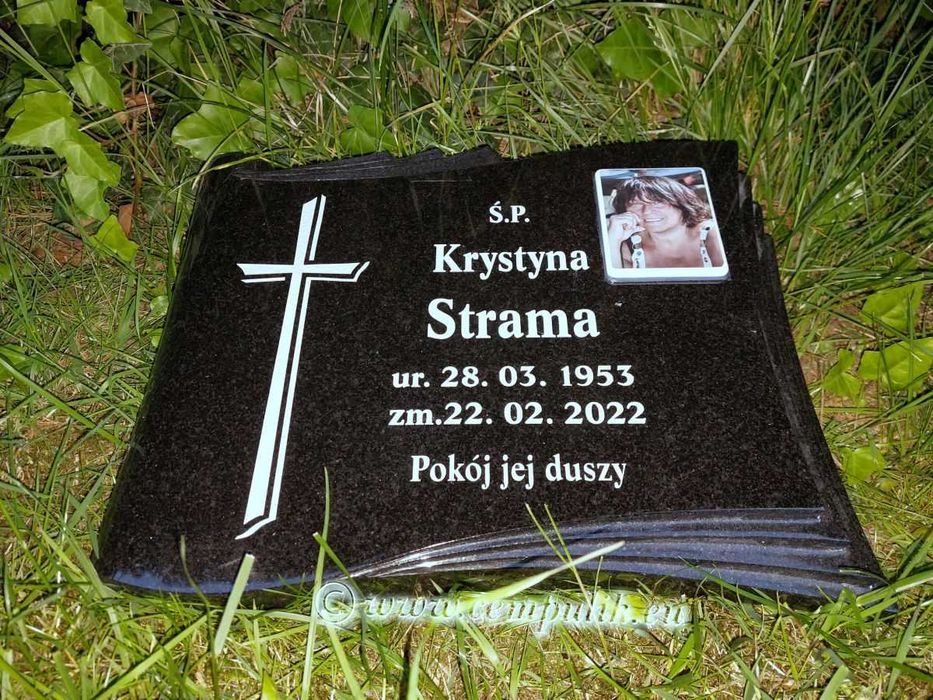 Papirus nagrobny, tablica nagrobna  do postawienia na nagrobku