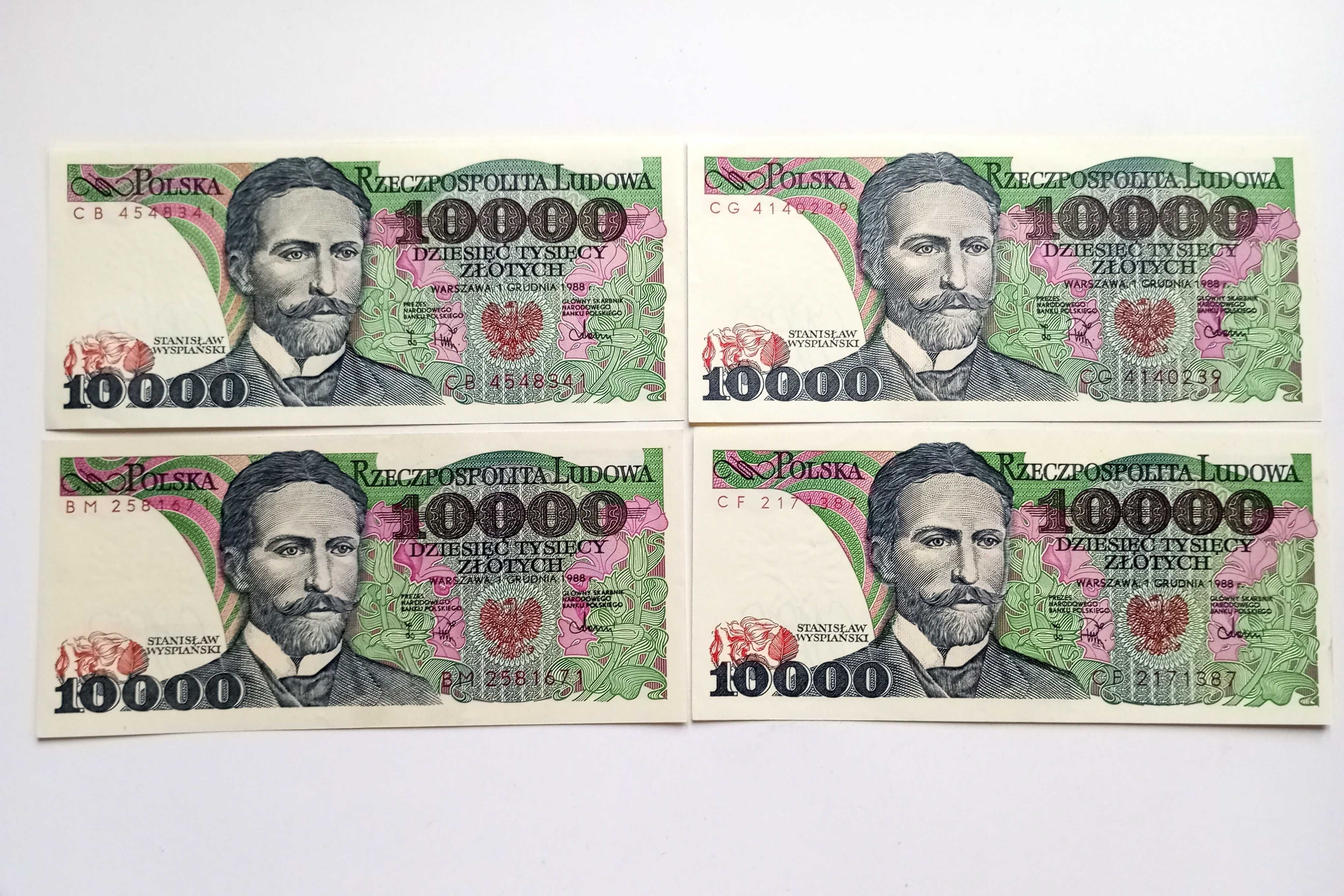 10000 zł 1988   - CB/BM/CG/CF/CS/AG/AP/BS -  st.  UNC-