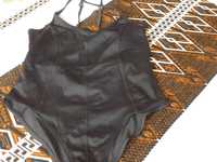 BODY ZONE kostium kąpielowy plażowy czarny jednoczęściowy 38